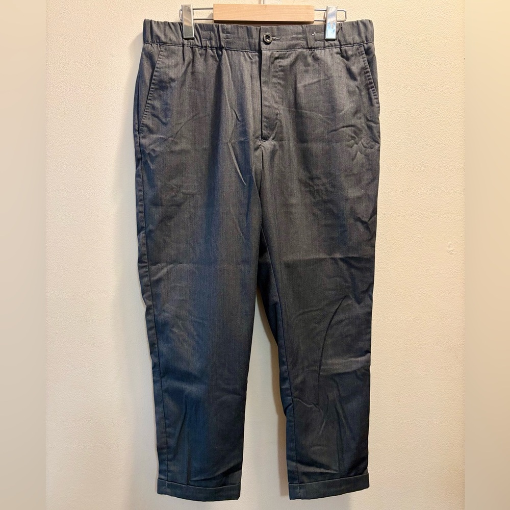 Pull&Bear Men's Gray Elastic waist Chinos L